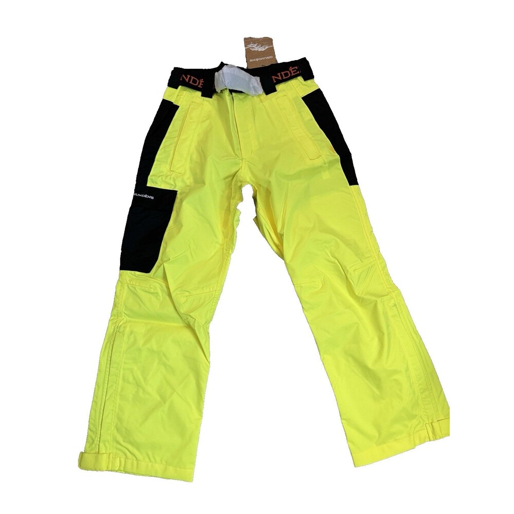 Grundens Weather Watch Pant Hi Vis Yellow MEDIUM NEW 10363 Fishing Waterproof